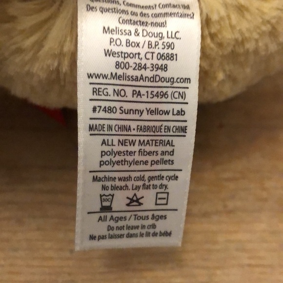 Melissa & Doug Sunny Yellow Lab Plush Dog Puppy Stuffed Animal Labrador - Picture 9 of 9